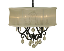 Framburg 1234 BN/SWH - 4-Light Brushed Nickel Liebestraum Dining Chandelier