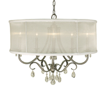 Framburg 1236 BN/SWH - 5-Light Brushed Nickel Liebestraum Dining Chandelier