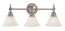 Framburg 2433 BN/WH - 3-Light Brushed Nickel Taylor Sconce