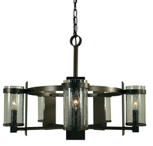 Framburg 4435 MB/F - 5-Light Mahogany Bronze/Frosted Glass Hammersmith Chandelier