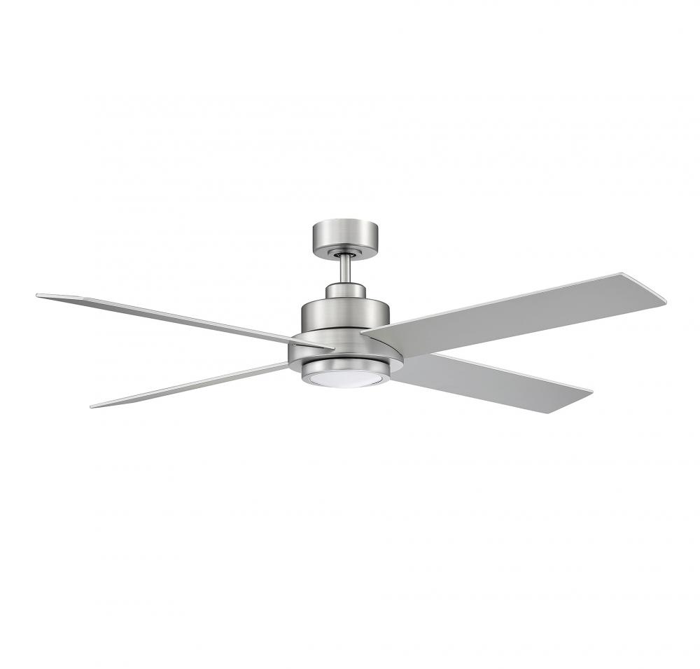 56&#34; LED Ceiling Fan in Brushed Nickel