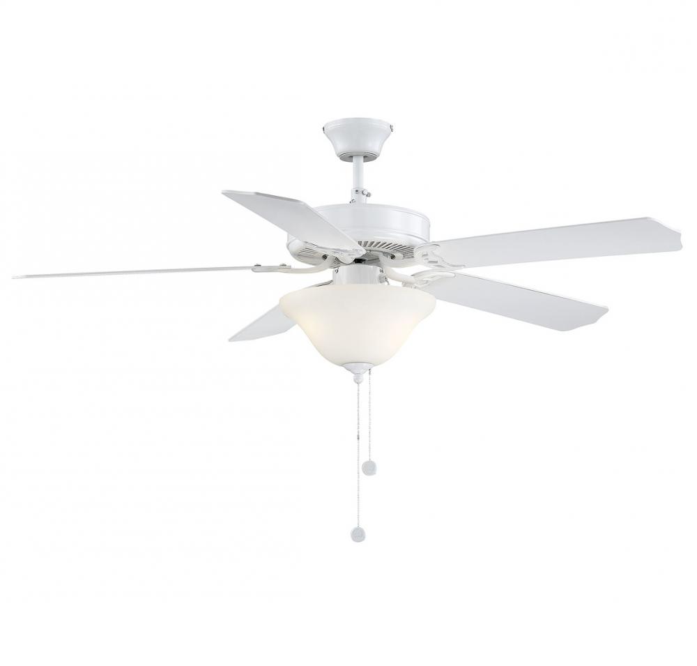 52&#34; 2-Light Ceiling Fan in White