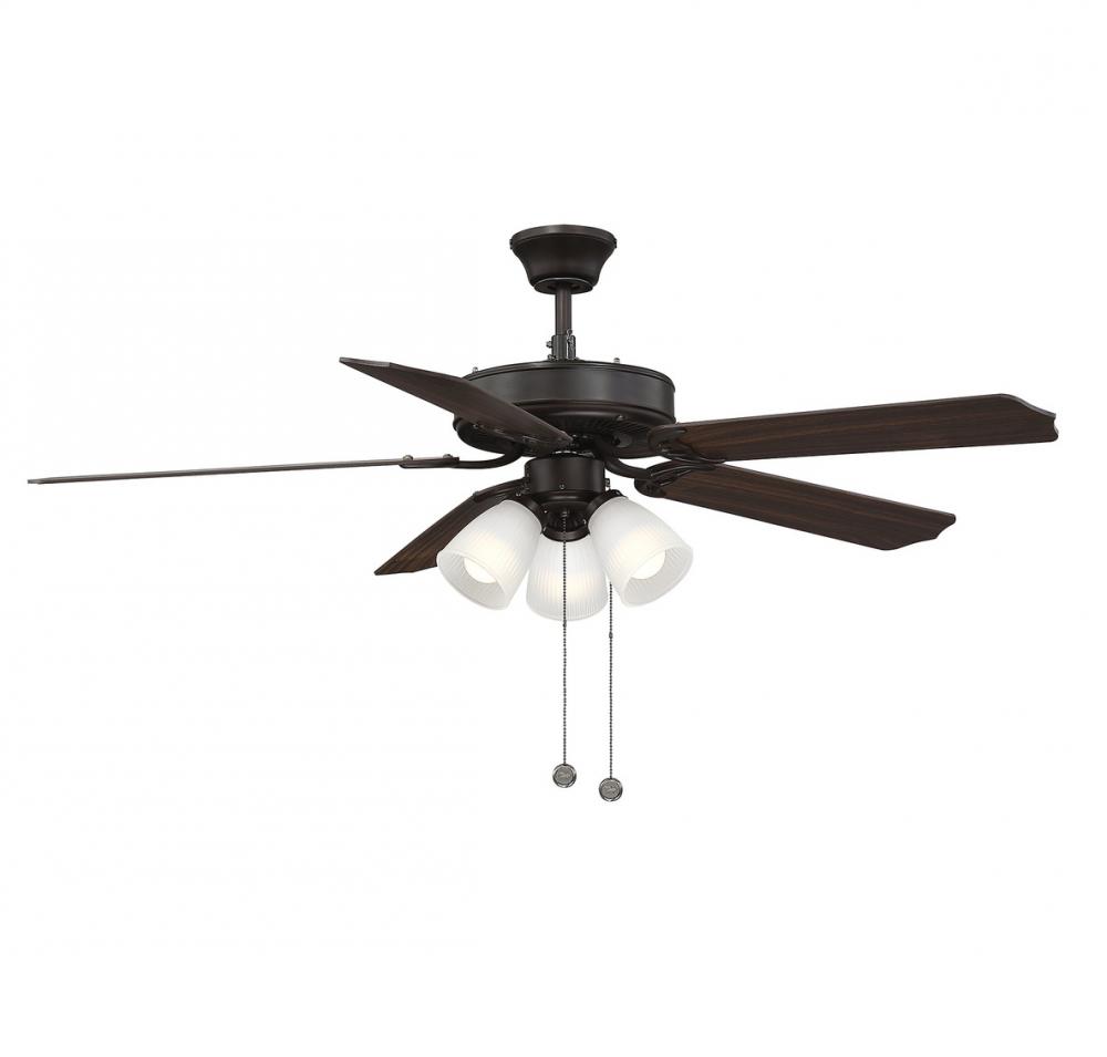 52&#34; 3-Light Ceiling Fan in Oil Rubbed Bronze