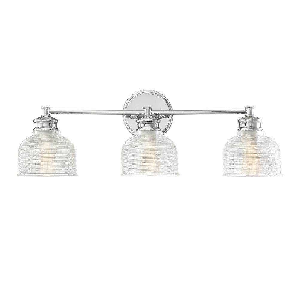 3-Light Bathroom Vanity Light in Chrome