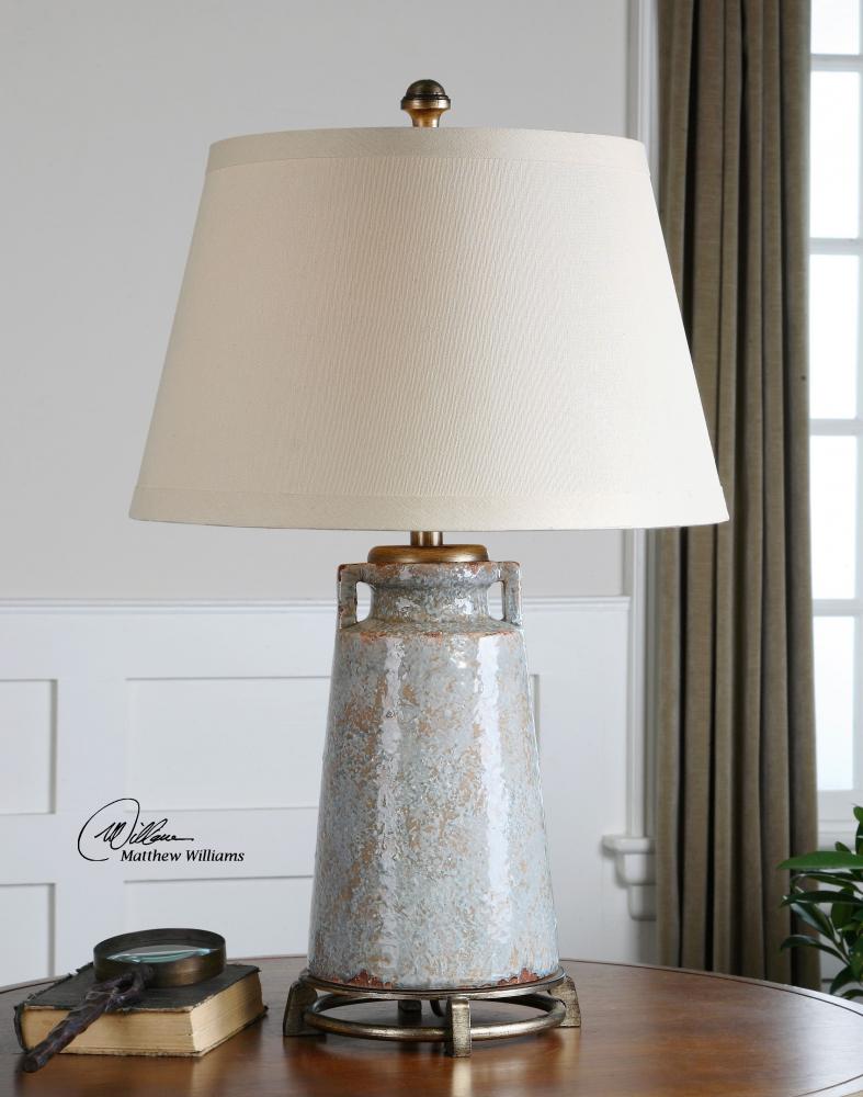 One Light Blue Table Lamp