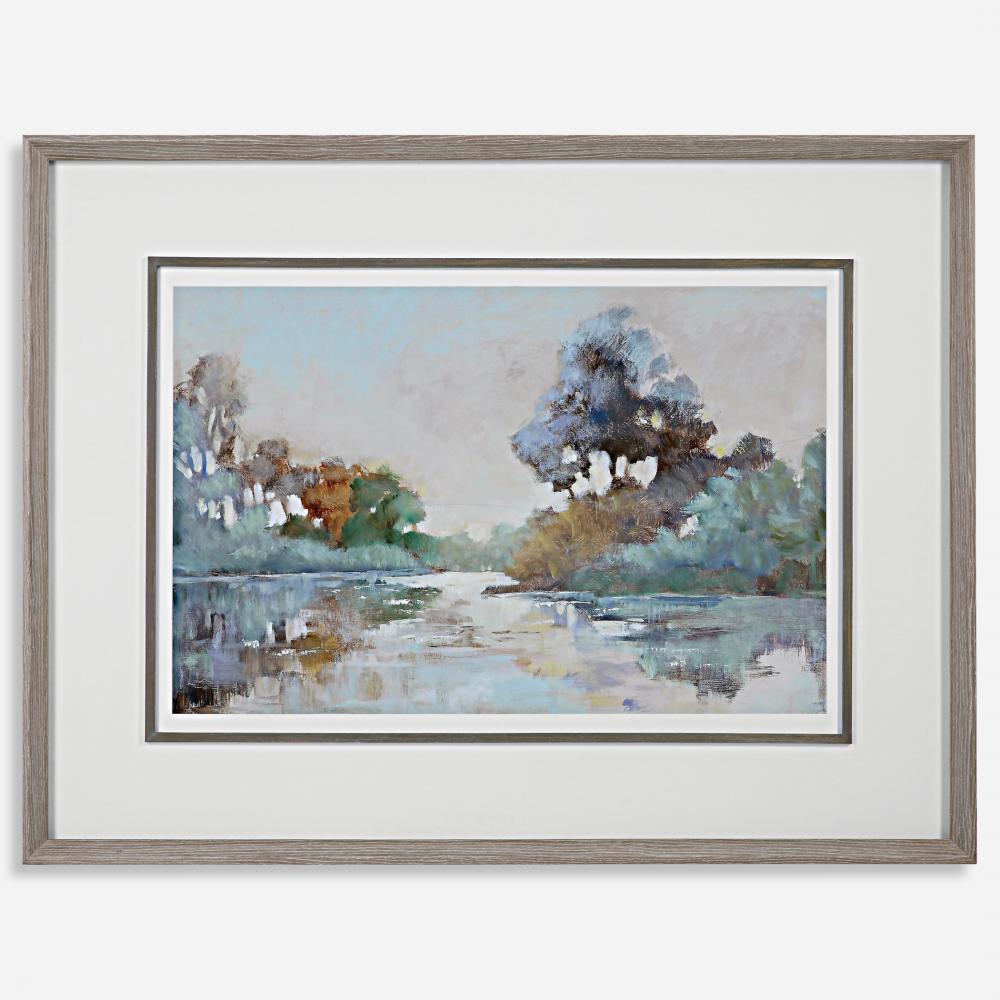 Uttermost Morning Lake Watercolor Framed Print