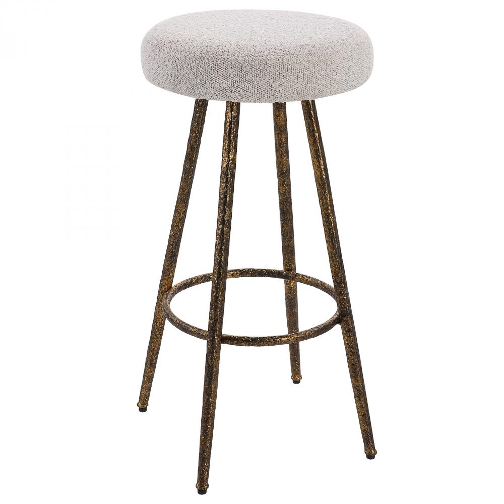 Braven White Fabric Counter Stool