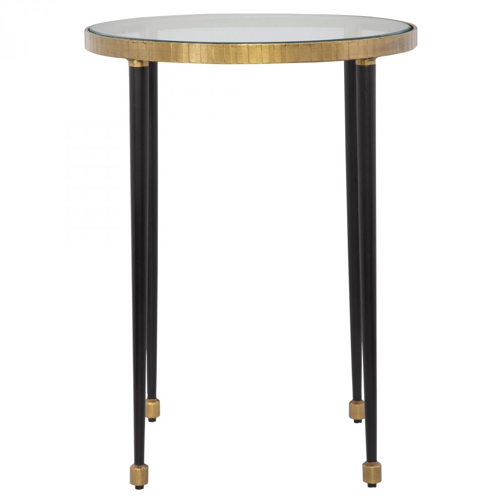 Stiletto Antique Gold Side Table