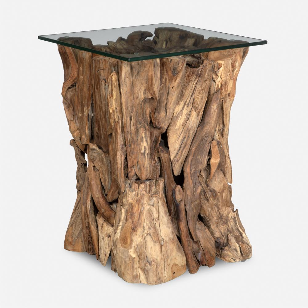 Uttermost Rozel Teak Wood End Table