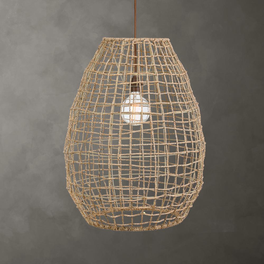 Uttermost Cross Weave 1 Light Pendant