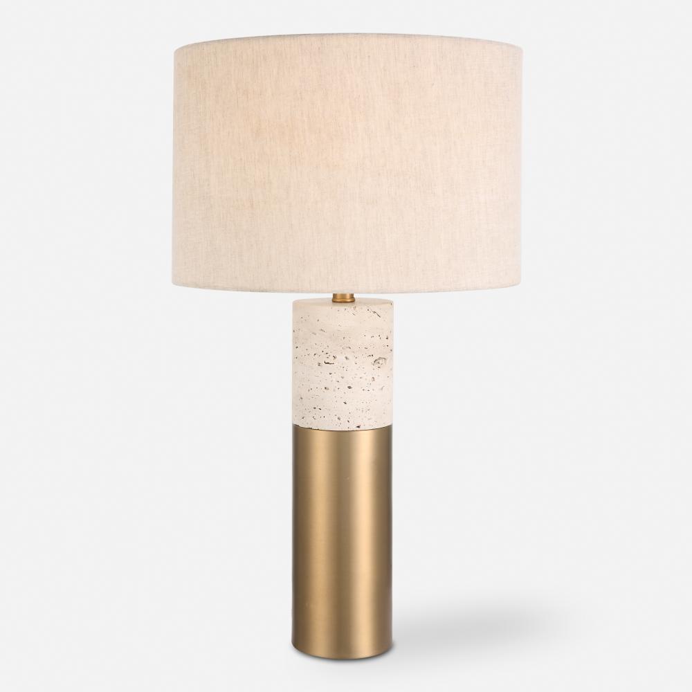 Uttermost Gravitas Elegant Brass & Stone Lamp