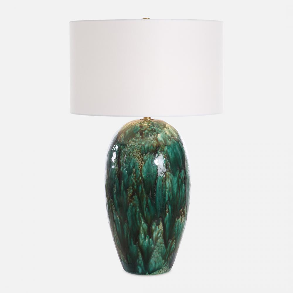 Uttermost Ceralene Green Table Lamp