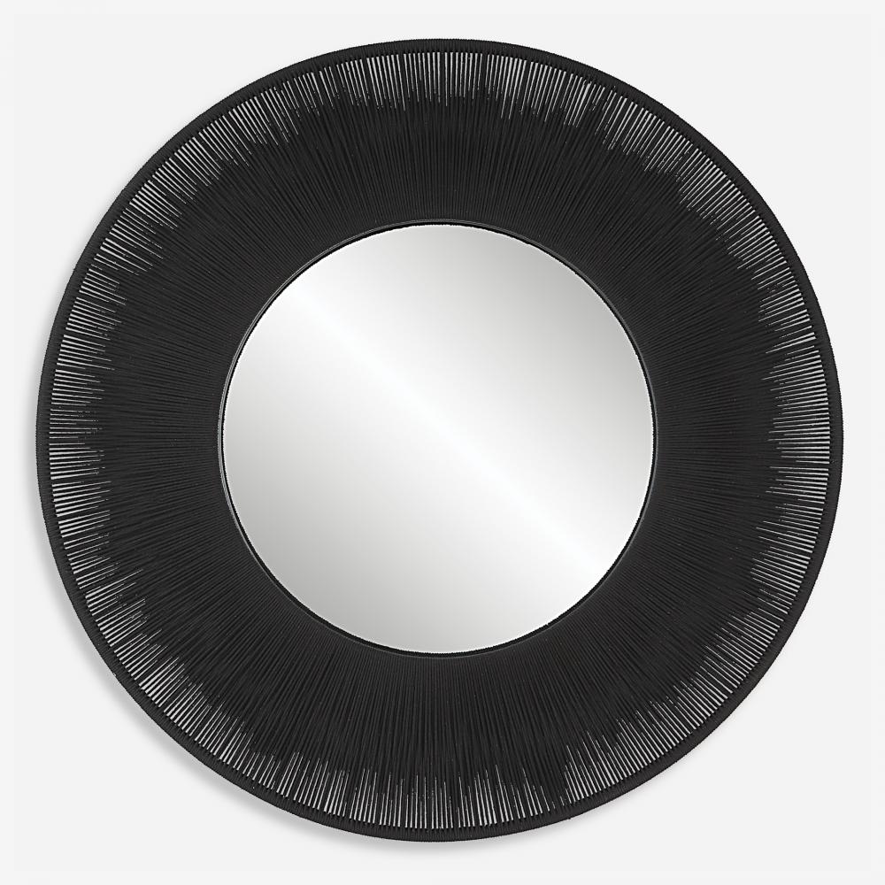 Uttermost Sailor&#39;s Knot Black Round Mirror