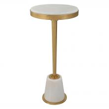 Uttermost 25177 - Edifice White Marble Drink Table