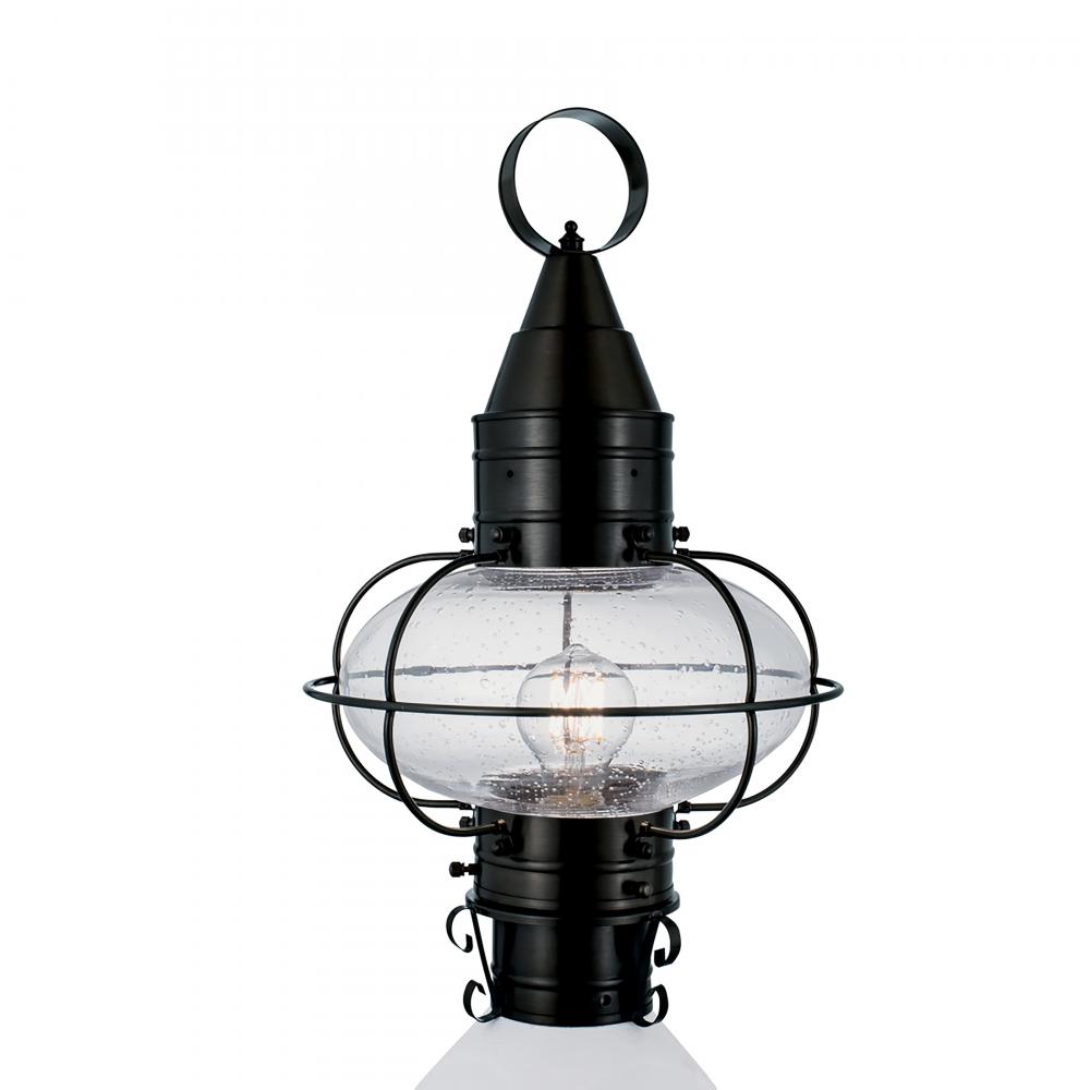 Classic Onion 17.5&#39;&#39; High 1-Light Outdoor Post Light - Black