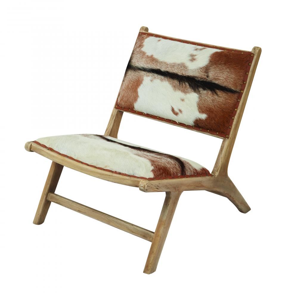 Organic Modern Hairon Leather Lounger