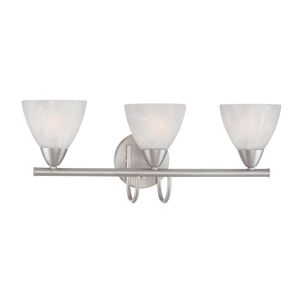 Thomas - Tia 22.5&#39;&#39; Wide 3-Light Vanity Light - Matte Nickel