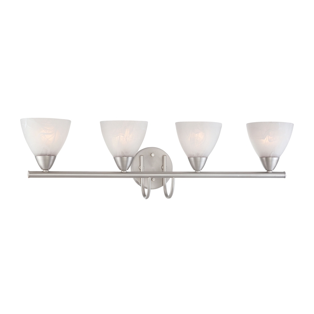 Thomas - Tia 30.75&#39;&#39; Wide 4-Light Vanity Light - Matte Nickel