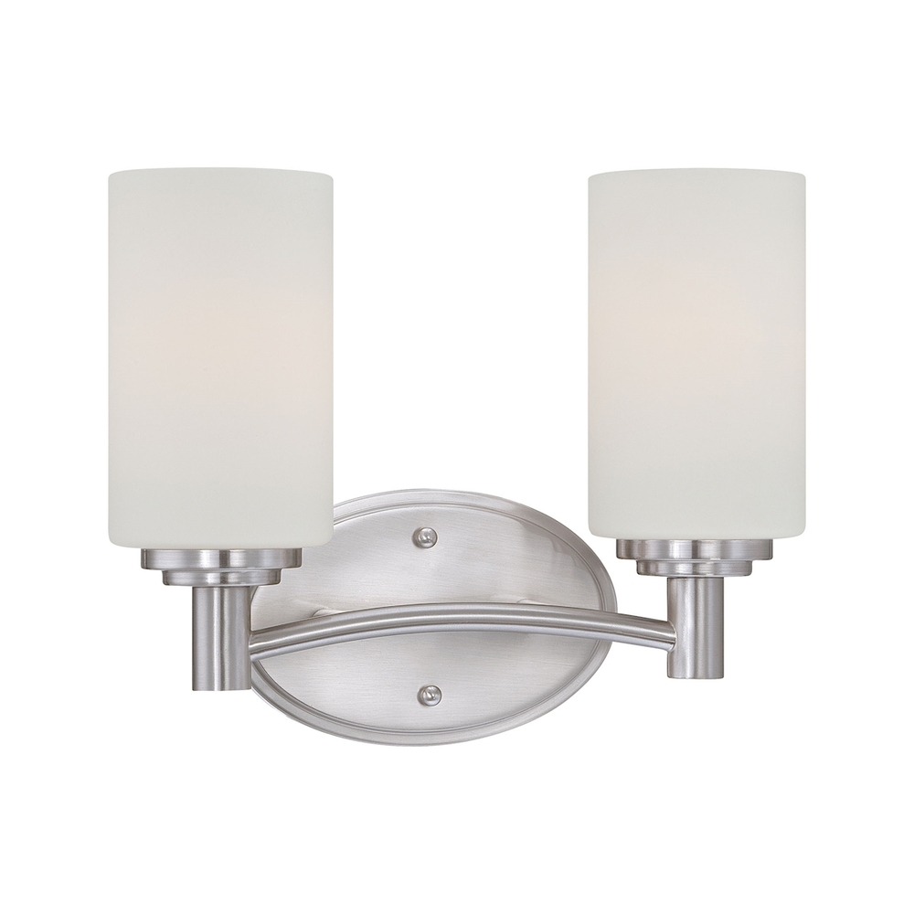 Thomas - Pittman 12&#39;&#39; Wide 2-Light Vanity Light - Brushed Nickel