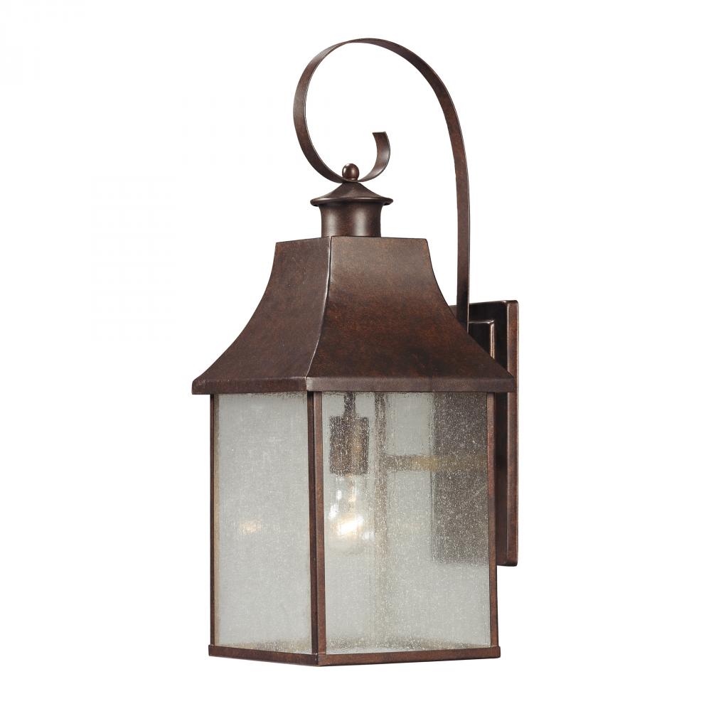 One Light Hazelnut Bronze Wall Lantern