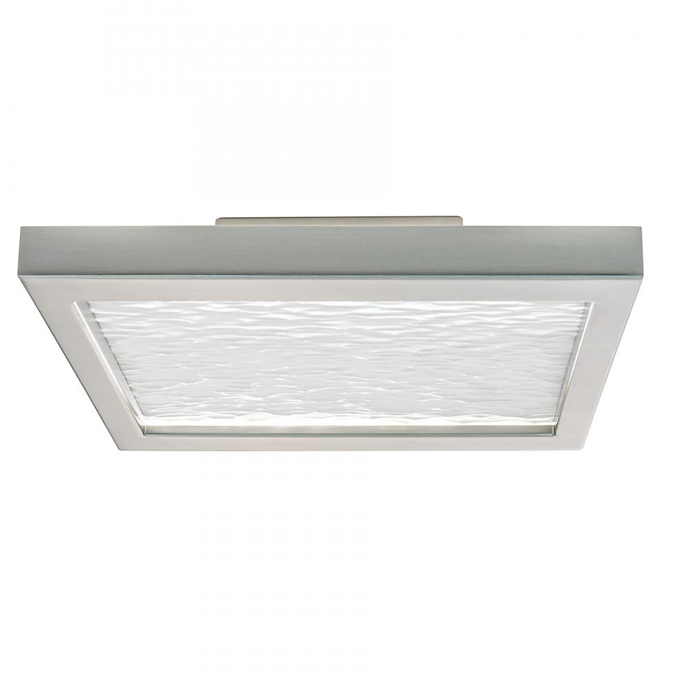 For-Square 12&#39;&#39; Wide Integrated LED Flush Mount - Brushed Nickel