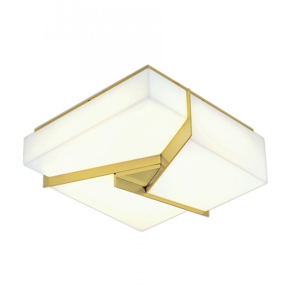 Candeau 12.75&#39;&#39; Wide Integrated LED Flush Mount - Satin Brass