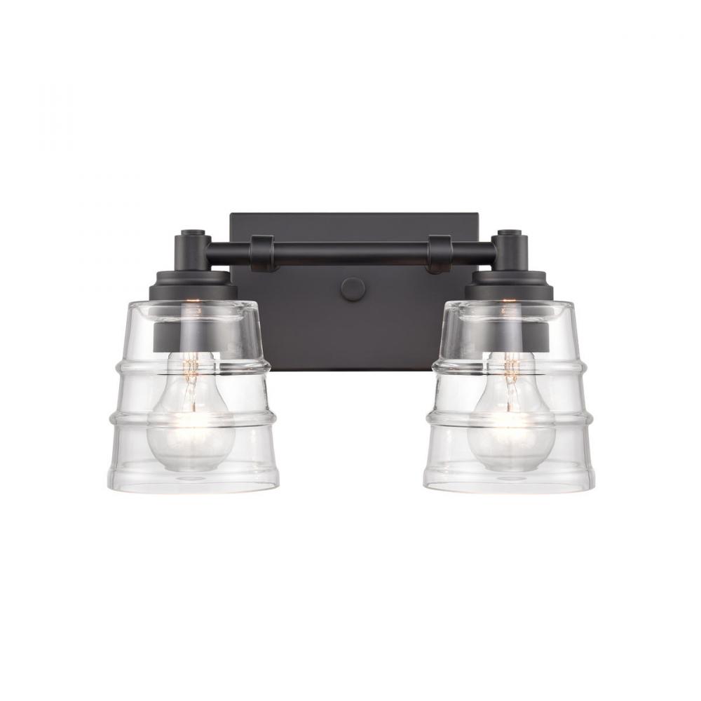 Pulsate 13&#39;&#39; Wide 2-Light Vanity Light - Matte Black