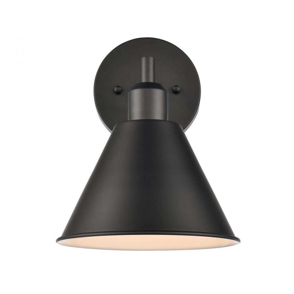 Abbington 8&#39;&#39; Wide 1-Light Vanity Light - Matte Black