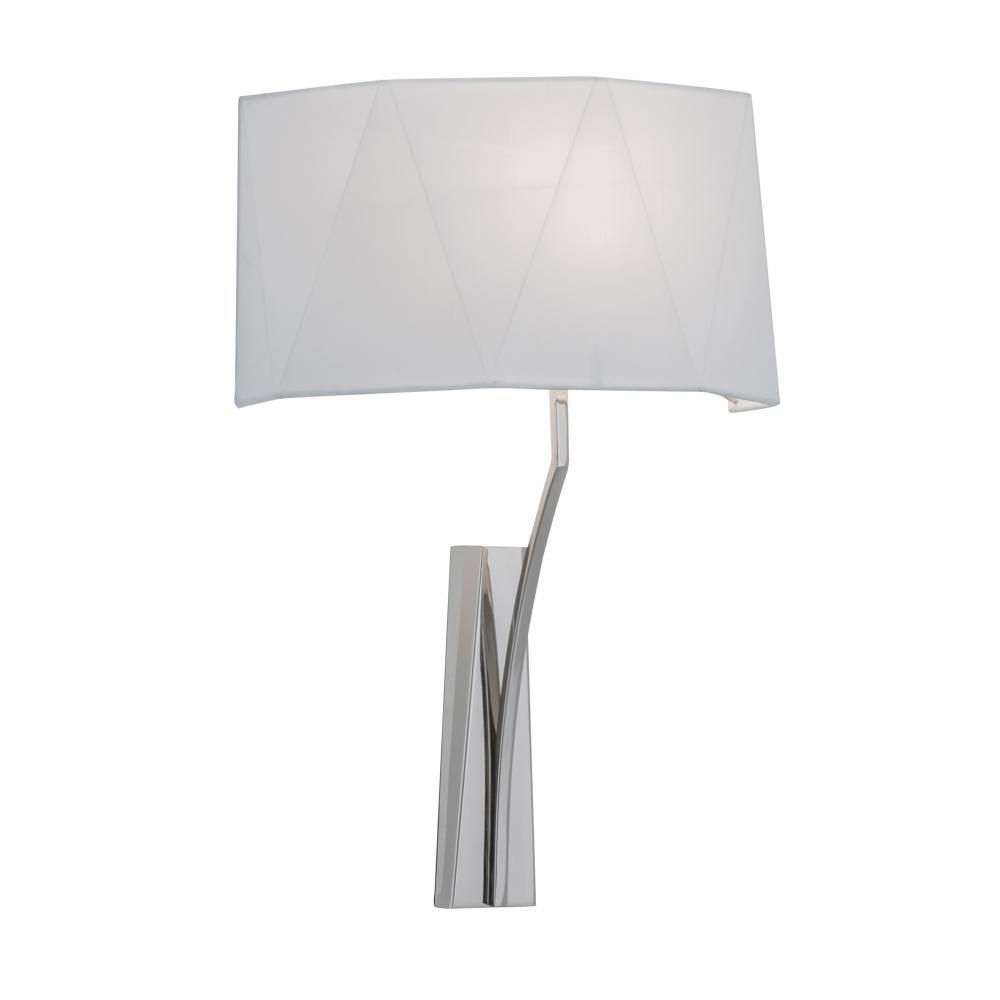 Diamond 21&#39;&#39; High 1-Light Sconce - Polished Nickel