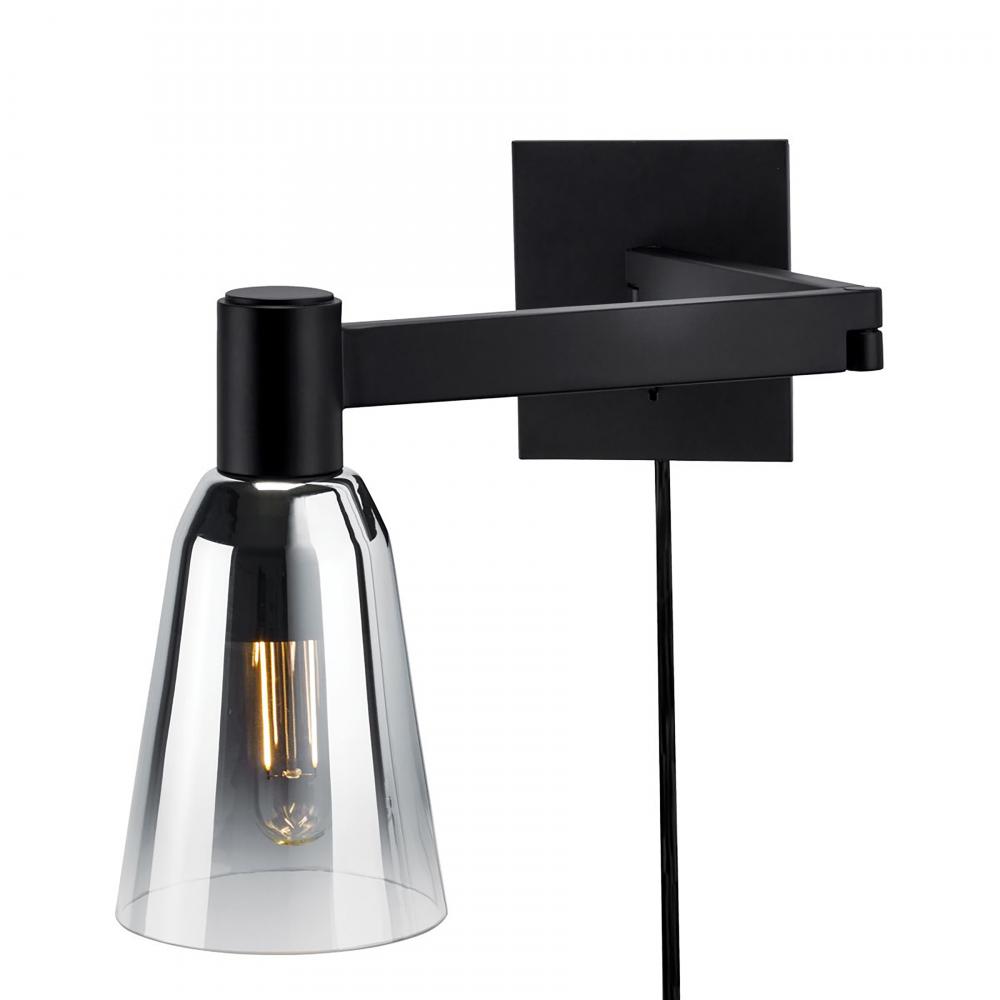 Audrey 10&#39;&#39; High 1-Light Swingarm Sconce - Matte Black