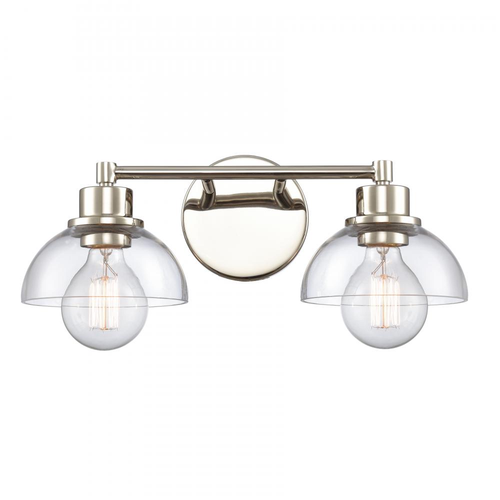 Julian 16&#39;&#39; Wide 2-Light Vanity Light - Polished Nickel