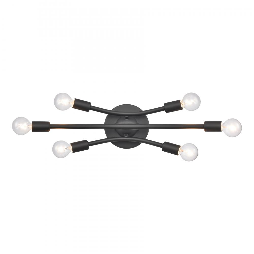 Xavier 19.75&#39;&#39; Wide 6-Light Vanity Light - Matte Black