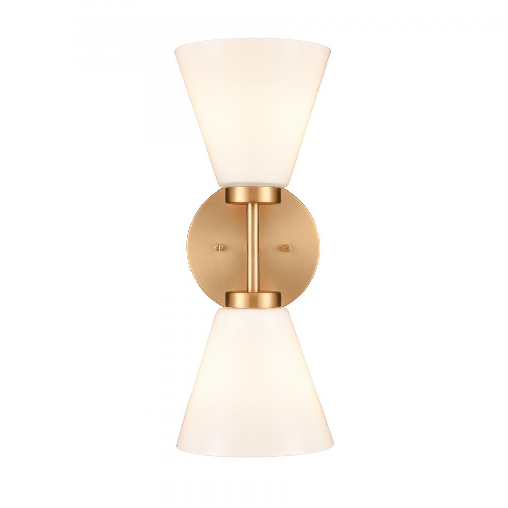 Houghton 15&#39;&#39; High 2-Light Vanity Light - Brushed Gold