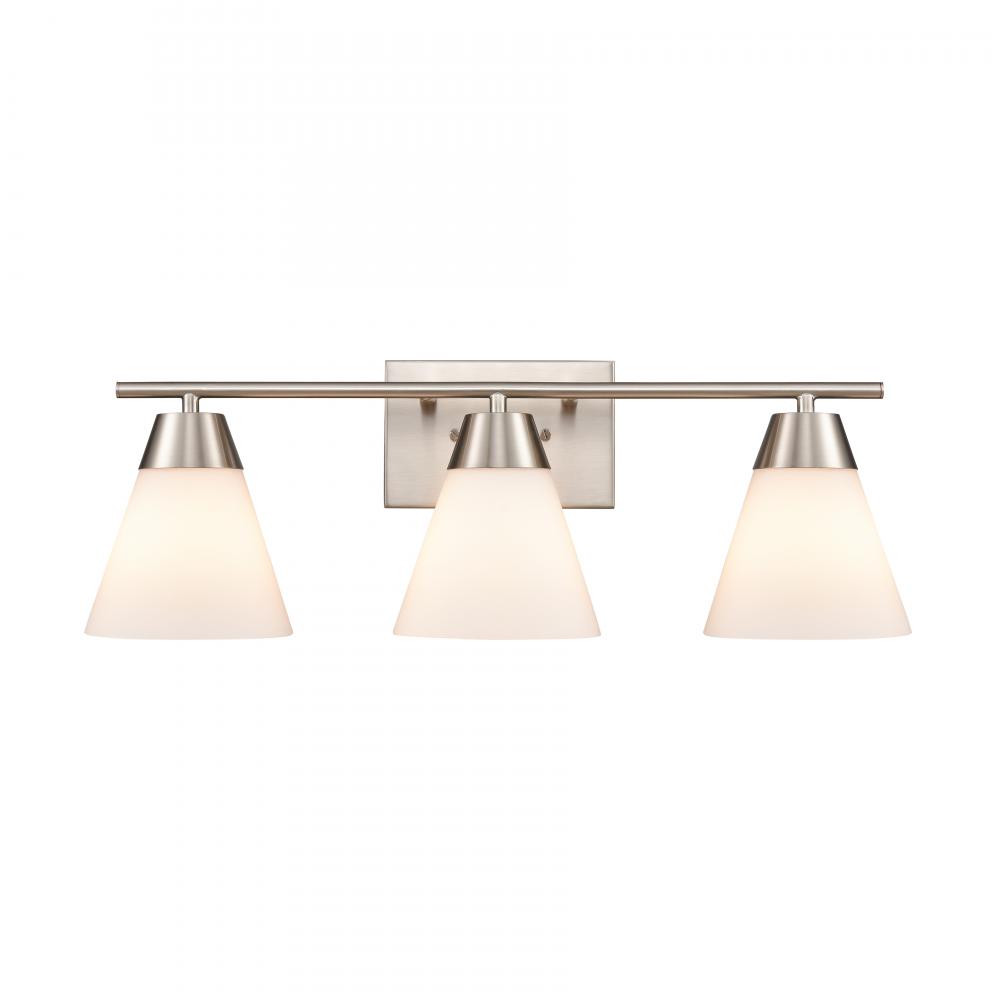 Vivica 24&#39;&#39; Wide 3-Light Vanity Light - Brushed Nickel