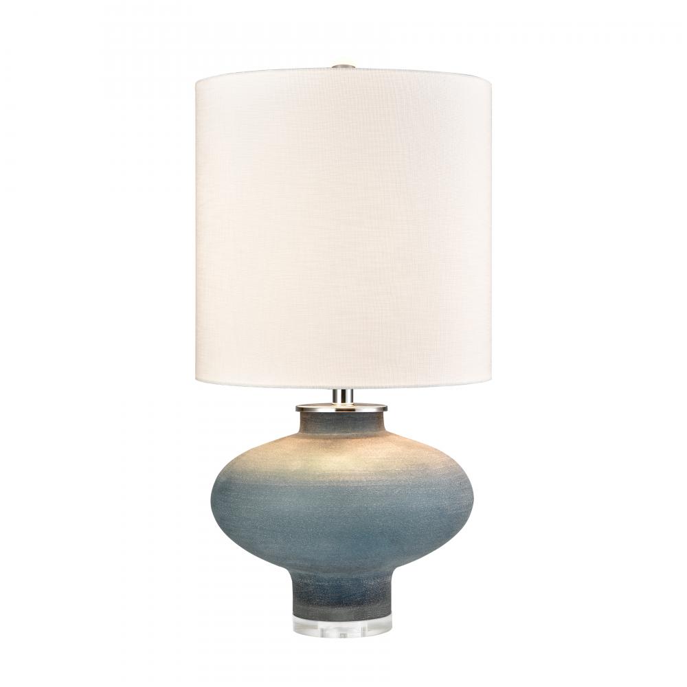 Skye 28&#39;&#39; High 1-Light Table Lamp - Frosted Blue - Includes LED Bulb