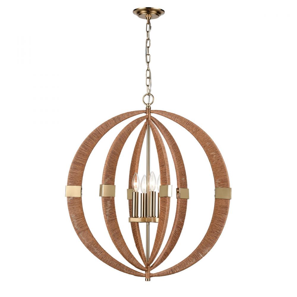 Pyrus 27&#39;&#39; Wide 4-Light Pendant - Brown