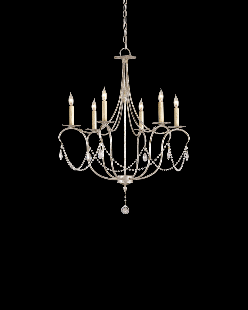 Crystal Lights Small Silver Chandelier