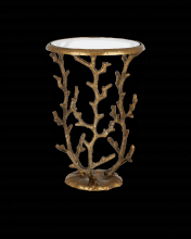 Currey 4000-0141 - Coral Brass Accent Table