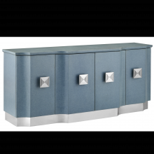 Currey 3000-0281 - Maya Blue Linen Credenza