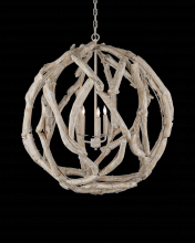 Currey 9000-1133 - Driftwood Whitewash Orb Chande