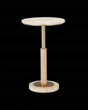 Currey 4000-0183 - Miles Travertine Accent Table