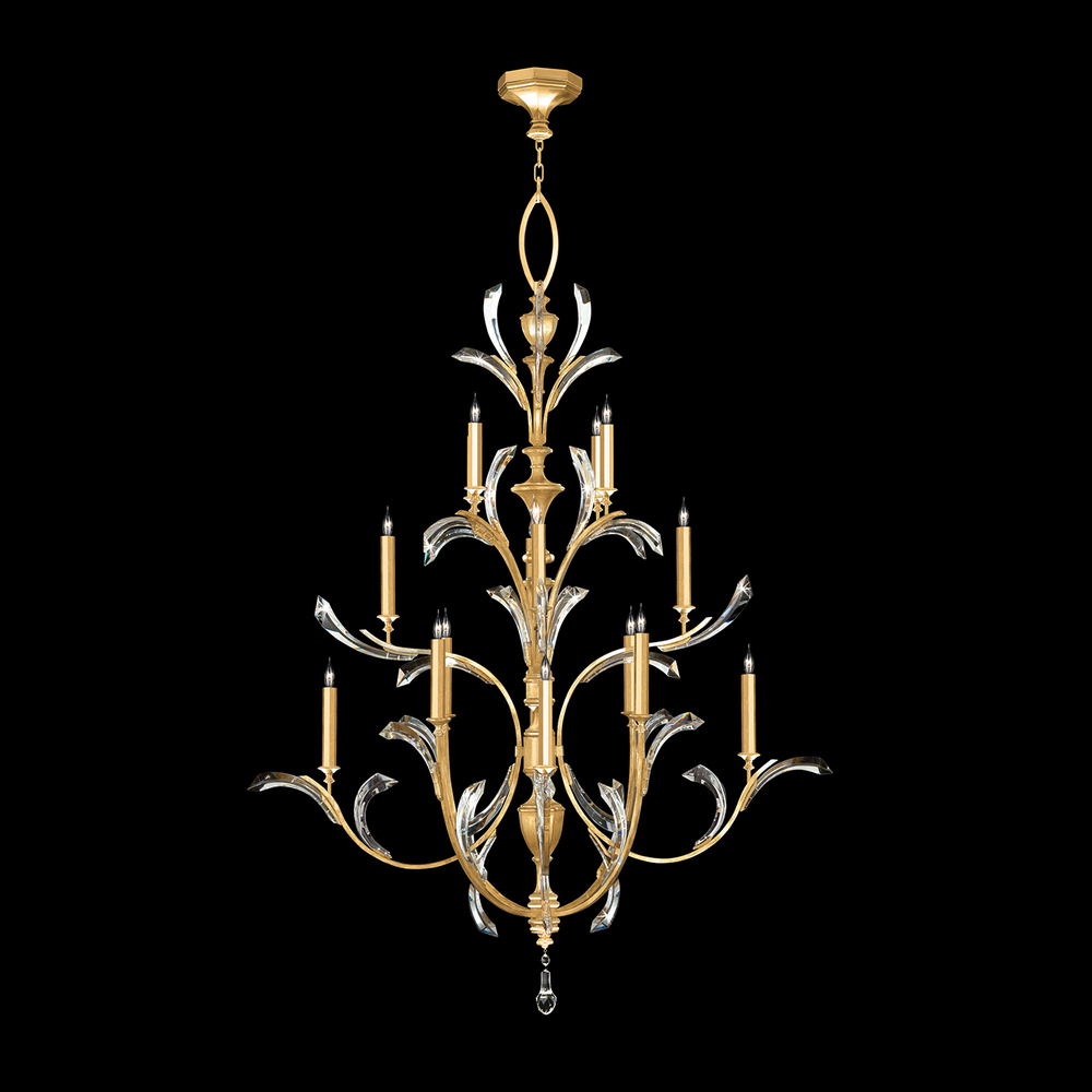 Beveled Arcs 56&#34;W Round Chandelier