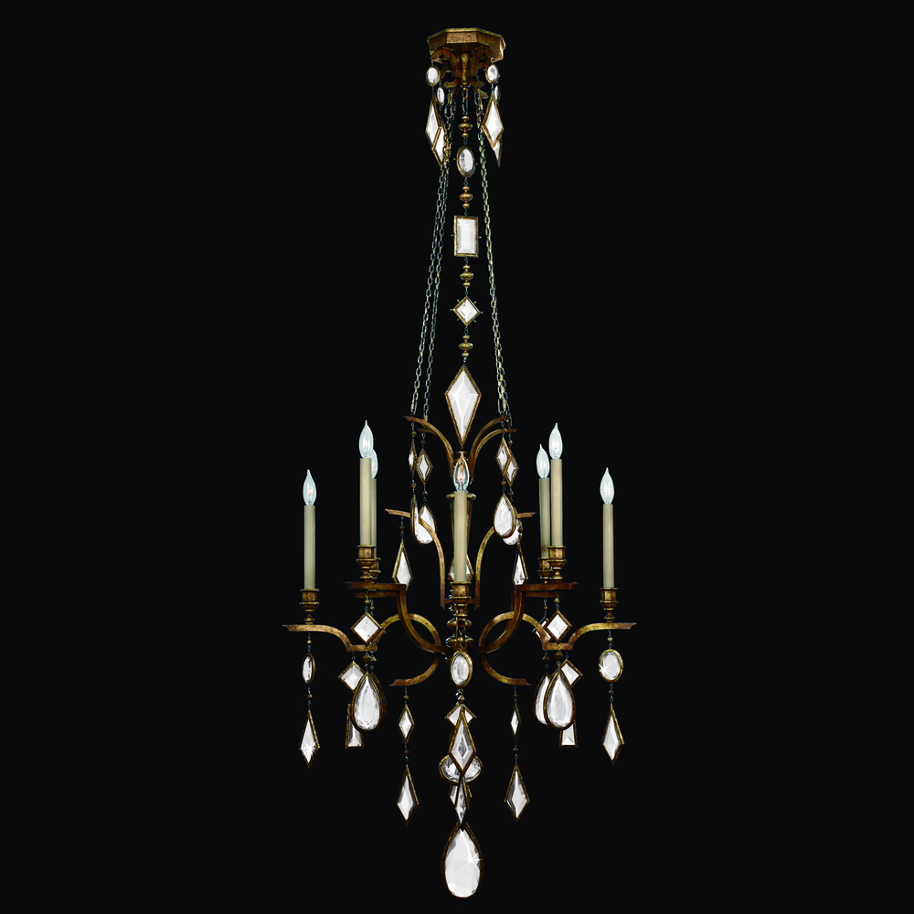 Encased Gems 31&#34;W Round Chandelier