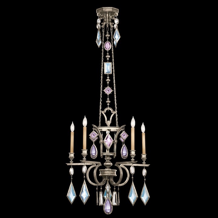 Encased Gems 27&#34;W Round Chandelier