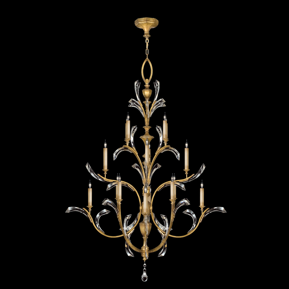 Beveled Arcs 56&#34;W Round Chandelier