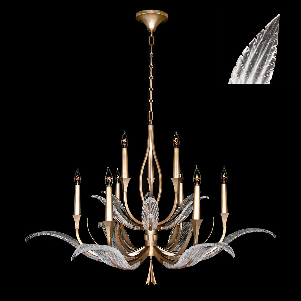 Plume 45&#34;W Round Chandelier